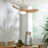 Ceiling Fan with Light Romimex White Natural-3