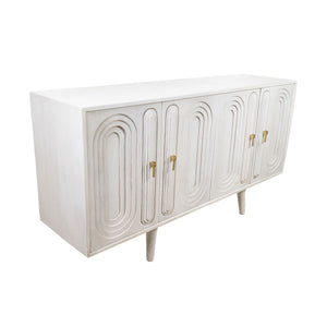 Sideboard Romimex White Mango wood 42 x 81 x 152 cm-0