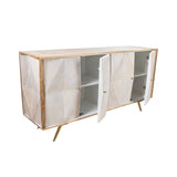 Sideboard Romimex White Natural Mango wood 41 x 77 x 152 cm-2