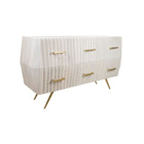 Sideboard Romimex White Golden Mango wood 44 x 83 x 158 cm-1