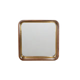 Wall mirror Romimex Brown Mango wood Squared 120 x 120 x 26 cm-2