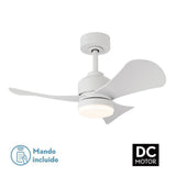 Ceiling Fan with Light Romimex White-4