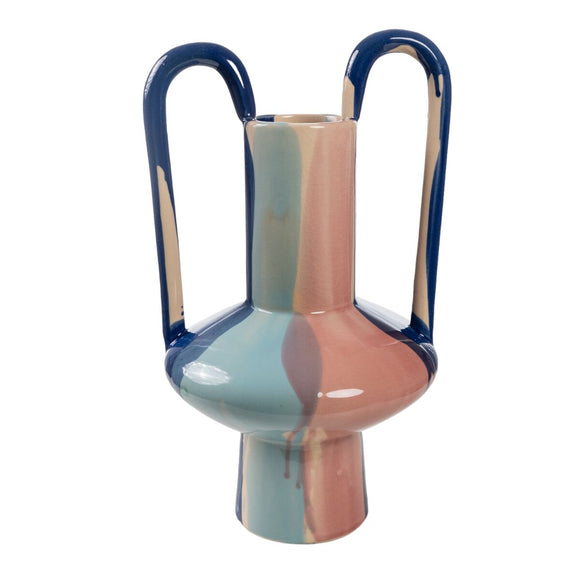 Vase Romimex Multicolour Ceramic 25 x 42 x 23 cm With handles-0