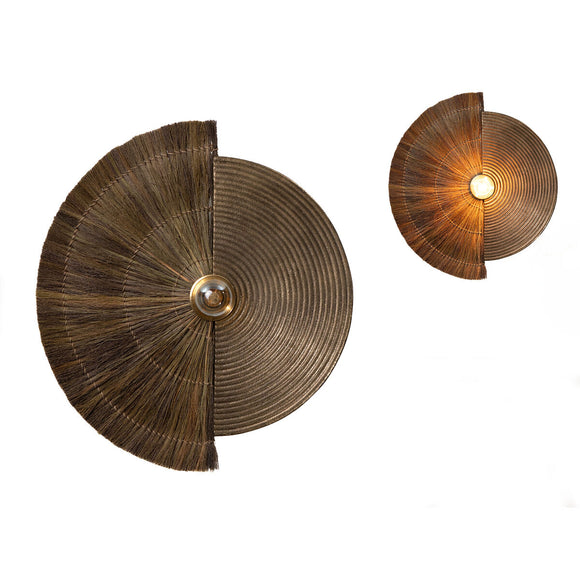 Wall Light Romimex Golden Natural Modern 8 x 47 x 53 cm-0