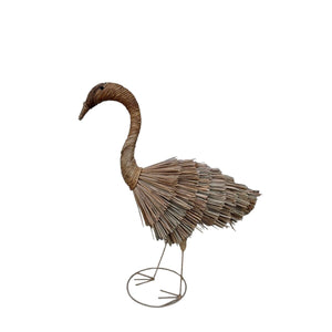 Decorative Figure Romimex Natural Heron 30 x 80 x 30 cm-0