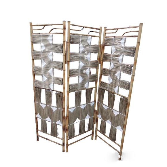 Folding screen Romimex Natural wicker 120 x 180 x 5 cm-0