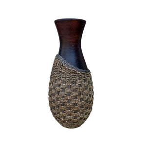 Vase Romimex Brown Rattan Terracotta 35 x 100 x 35 cm-0