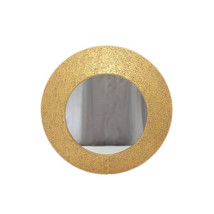 Wall mirror Romimex Golden Metal 92 x 92 x 9 cm-0