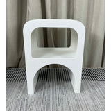 Side table Romimex White MDF Wood 41 x 56 x 30 cm-1