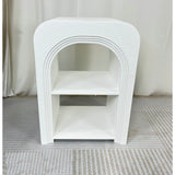 Side table Romimex White MDF Wood 40 x 55 x 30 cm-1