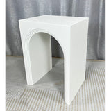 Side table Romimex White MDF Wood 40 x 55 x 30 cm-1