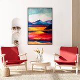 Painting Romimex Velvet MDF Wood Landscape 83 x 123 x 4 cm-1