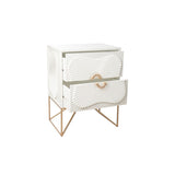 Sideboard Romimex White Golden Metal MDF Wood 48 x 64 x 35 cm-0