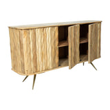 Sideboard Romimex Golden Natural Wood 152 x 83 x 40 cm-2