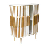 Console Romimex White Golden 91 x 114 x 41 cm-2