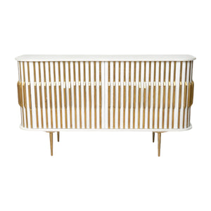 Sideboard Romimex White Golden Wood 152 x 84 x 40 cm-0