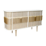 Sideboard Romimex White Golden Wood 152 x 84 x 40 cm-3