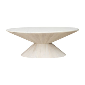 Side table Romimex White Golden 122 x 45 x 69 cm Cone-shaped-0