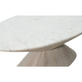 Side table Romimex White Golden 122 x 45 x 69 cm Cone-shaped-1