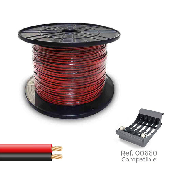 Flat parallel cable Sediles Black Red 2 x 1,5 mm 300 m-0