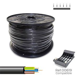 Multi-core Electric Cable Sediles Black 3 x 1,5 mm 100 m H05VV-F-0