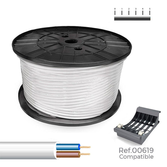 Multi-core Electric Cable Sediles White 2 x 1 mm 300 m H05VV-F-0