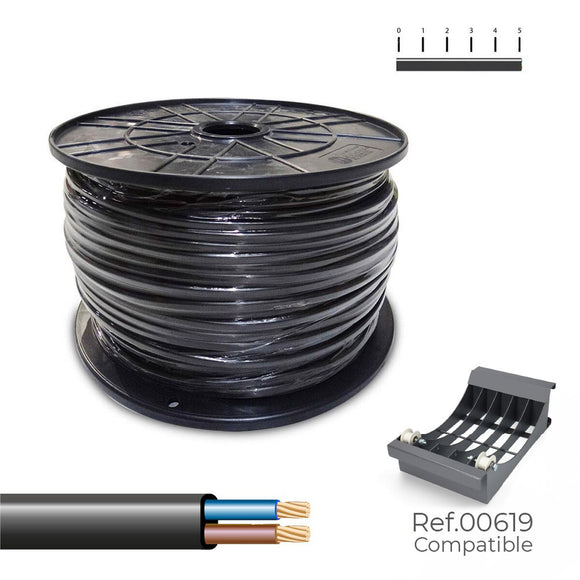 Multi-core Electric Cable Sediles Black 2 x 1,5 mm 200 m h05vvh2-f-0