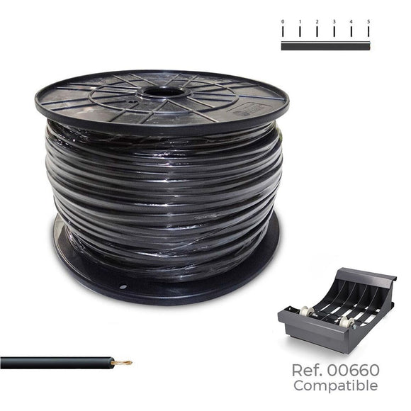 Single Core Electric Cable Sediles Black 400 m h07z1-k Coil-0