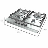 Gas Hob Cecotec Bolero Squad G 4200F Inox 8000 W 58 x 50 cm-4