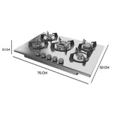 Gas Hob Cecotec Bolero Squad G 5200S Inox 11000 W 75 x 50 cm-8