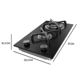 Cecotec Gas Hob Bolero Squad G 2400S Nano Glass 2 Burners 5200W Cast Iron Black-3