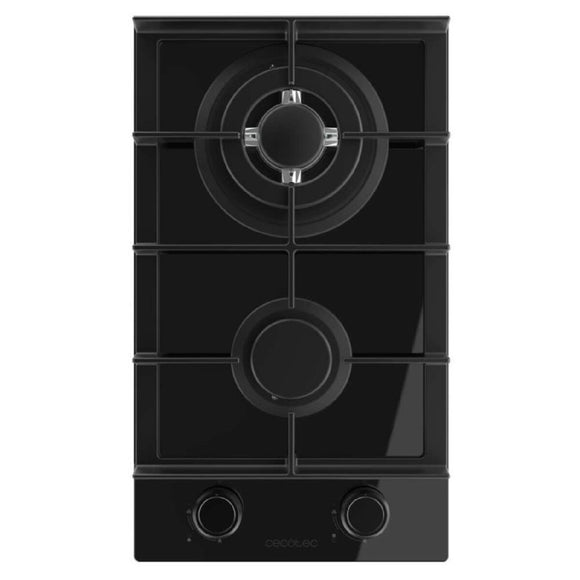 Cecotec Gas Hob Bolero Squad G 2400F 2 Burners, 5200W, Black Glass, Cast Iron-0
