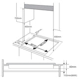 Cecotec Gas Hob 4 Burners Bolero Squad G 4400F Inox 8000W Stainless Steel WOK-5