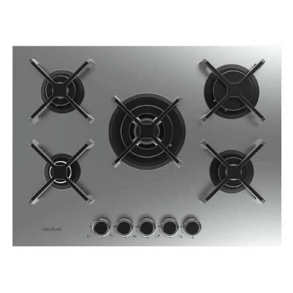 Cecotec Gas Hob 5 Burners Bolero Squad G 5400S 10400W Inox WOK Safe Ignition-0