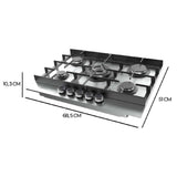 Cecotec Gas Hob Bolero Squad G 5400F 5 Burners 10400W Stainless Steel Cast Iron-3