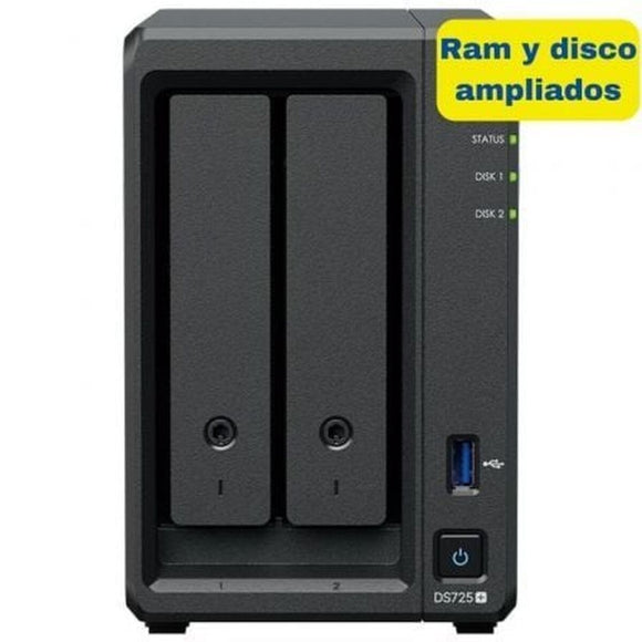 NAS Network Storage Synology DS725+/8G 8TB Black Intel Celeron-0
