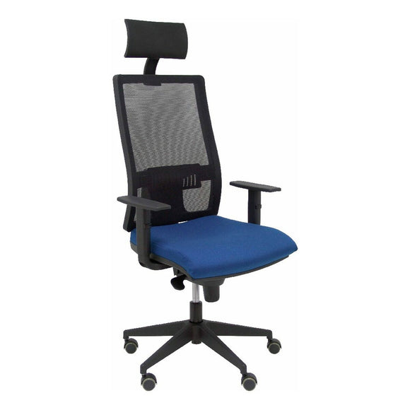 Office Chair with Headrest Horna  P&C BALI200 Navy Blue-0