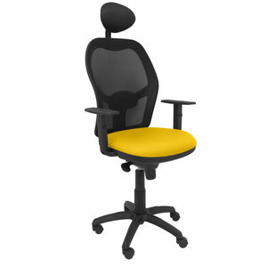 Office Chair with Headrest Jorquera P&C ALI100C Yellow-0