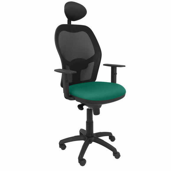 Office Chair with Headrest Jorquera P&C ALI456C Emerald Green-0