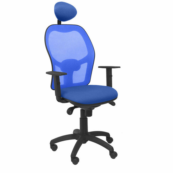 Office Chair with Headrest Jorquera  P&C ALI229C Blue-0