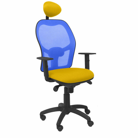 Office Chair with Headrest Jorquera  P&C ALI100C Yellow-0