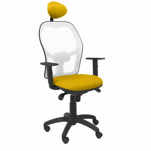 Office Chair with Headrest Jorquera  P&C ALI100C Yellow-0