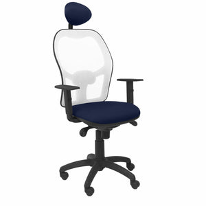 Office Chair with Headrest Jorquera  P&C ALI200C Blue Navy Blue-0