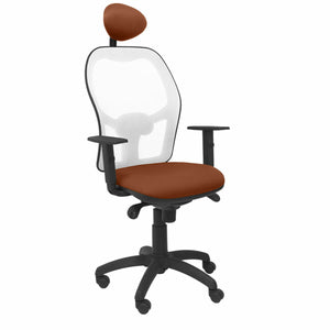 Office Chair with Headrest Jorquera P&C ALI363C Brown-0