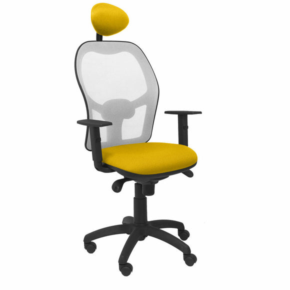 Office Chair with Headrest Jorquera P&C ALI100C Yellow-0