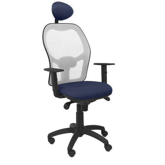 Office Chair with Headrest Jorquera P&C ALI200C Blue Navy Blue-0