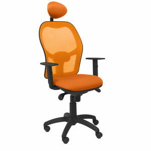 Office Chair with Headrest Jorquera P&C ALI308C Orange-0