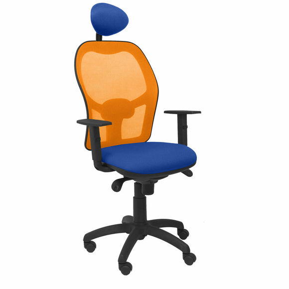 Office Chair with Headrest Jorquera P&C ALI229C Blue-0