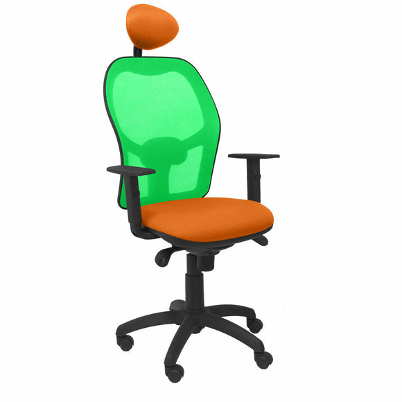 Office Chair with Headrest Jorquera P&C ALI308C Orange-0