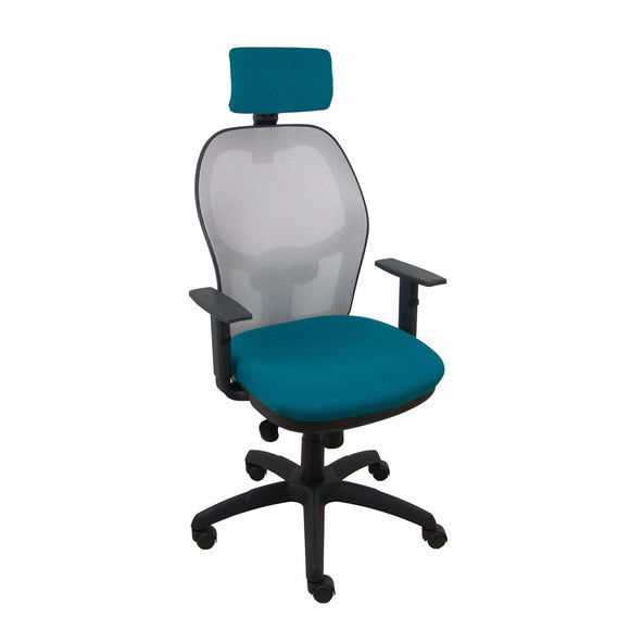 Office Chair with Headrest Jorquera P&C 10CRNCR Grey Green/Blue-0